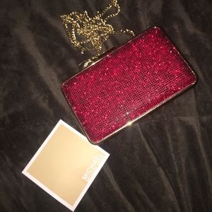 Red sparking Michael Kors clutch